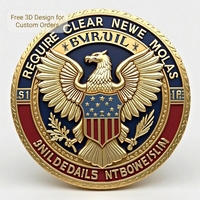 Moneda de desafío hueca personalizada del fabricante, fábrica de origen, fundición a presión de aleación de zinc 3D, medalla de logro a medida, medalla honoraria, venta al por mayor