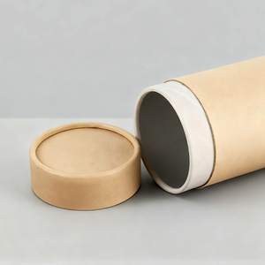 Hộp giấy kraft hình trụ tròn, kích thước tùy chỉnh, in logo, sinh học phân hủy, dùng đựng thực phẩm, cà phê, trà. - Product Image 2