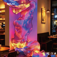 Écran LED créatif en forme de tapis magique pour intérieur, module souple et flexible pour affichage suspendu dans les halls de centres commerciaux