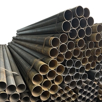 Sch40 Sch20 Black Cs Tubo de acero ASTM A 53 ERW Tubo de acero Tamaño 1/2 pulgadas Precio Tubo de hierro fundido con tubería usada para automóvil
