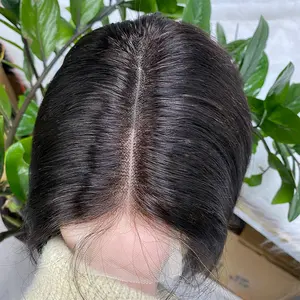 Wig pendek 2x6 rambut palsu Vietnam ditarik ganda renda depan rambut Vietnam wig Bob lurus tulang rambut untuk WANITA HITAM