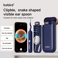 Nettoyeur d'oreilles intelligent visuel portable avec caméra HD 1080P, étanche IP67, en silicone, avec cardan, Wi-Fi, otoscope médical et endoscope