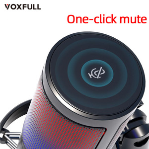 Microphone de jeu à condensateur, suppression du bruit, éclairage LED, portable, PC, ordinateur portable, Mac, mode super cardioïde, <span class=keywords><strong>streaming</strong></span>, avec fonction de silence tactile - Product Image 4
