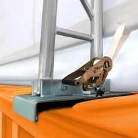 Abri conteneur à double treillis 30' x 40' avec couverture en PVC 17 oz et paroi latérale fermée pour le stockage de machines