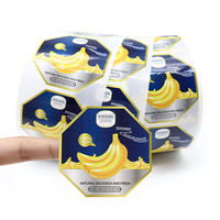 Autocollants en vinyle biodégradable écologiques, autocollants imperméables, imprimés en UV, étiquettes en rouleau, impression d'emballages pour fruits et légumes