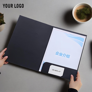 Carpeta de Almacenamiento de Documentos de Oficina Personalizada al por Mayor, con Bolsillos, Impresa, en Cartón y Papel Kraft - Product Image 6