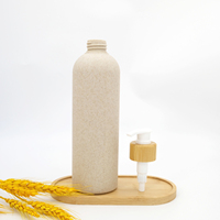 ECO Biodegradable 50ml 100ml 150ml 250ml 300ml 350ml 500ml ml HDPE jerami Lotion botol kosong dengan pompa bambu
