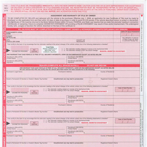 High Quality Watermark Micro Text UV Invisible Anti-counterfeiting <strong>Certificate</strong> for cars or vehicles of <strong>C</strong> - Product Image 1