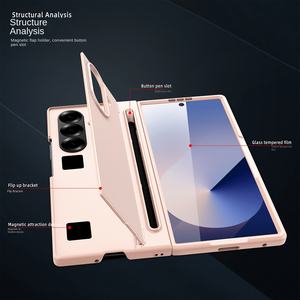 Funda para Samsung <span class=keywords><strong>Galaxy</strong></span> Z Fold 6/7 [Textura de PC con Puntos de Diamante] Cubierta Geométrica con Soporte y Porta <span class=keywords><strong>S</strong></span> Pen Integrado Premium - Product Image 2