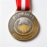 Médaille d'or personnalisée pour la psychologie sportive, pour les championnats et les tournois, badges de récompense à ruban coloré personnalisés