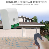 Relais RF 433,92 MHz 12-24 V CA/CC, récepteur 1 canal compatible avec télécommande 433 MHz à code fixe et à code roulant pour garage