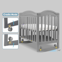 Lit bébé moderne en gros, nouveau design, en bois massif sûr et multifonctionnel pour chambre à coucher
