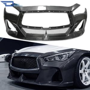 Pare-chocs avant en fibre de carbone véritable style X Motion pour Infiniti Q50 VQ37 Jw 2014-2024, pare-chocs de voiture en carbone Q50S - Product Image 1