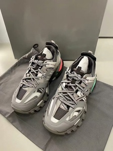 Chunky Lighted Sneakers Solid Color Mesh Lining Lace-up Round Toe Rubber Outsole EVA Midsole All Seasons Walking Style <b>Shoes</b> - Product Image 5