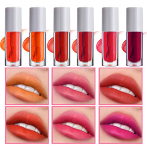 Impermeável Baixo MOQ 7 Cores de Longa Duração Lip Tint Gel Não Vara Bochecha Lip Eye Beleza Matte Batom Private Label Lip Tint - Product Image 5