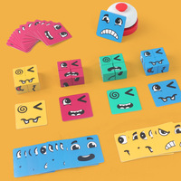Cubo Mágico Tridimensional de Madera con Caras Cambiantes, Rompecabezas Educativo Temprano para Niños, Juegos Interactivos para Padres e Hijos