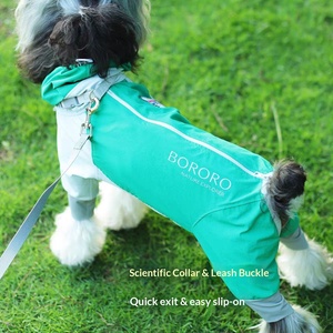 Ropa para Perros Baolele, Mono Impermeable de Nailon para Todas las Estaciones con Orificio para Correa, Chaqueta para Lluvia - Product Image 4