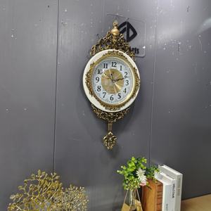 Horloge murale décorative de luxe moderne dorée de grande taille 72x35 cm, personnalisable en usine, pour la maison, livraison directe DDP - Product Image 5