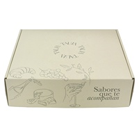 Boîte cadeau en carton ondulé illustrée imprimée en CMJN personnalisée pour l'emballage de produits gastronomiques, de vin et de fromage, boîte d'expédition directe d'usine