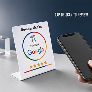 Tarjeta NFC programable de 13.56MHz para <span class=keywords><strong>reseñas</strong></span> de Google, soporte de exhibición de <span class=keywords><strong>reseñas</strong></span> NFC para <span class=keywords><strong>mesa</strong></span>, tarjeta flexible con soporte de marca - Product Image 3