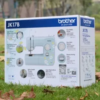 Machine à coudre électrique Brother JK17B pour la maison, avec 17 points intégrés, idéale pour la confection et la réparation de vêtements à domicile.