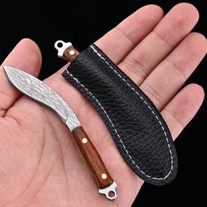 Coltello da campeggio Mini Dogleg da campeggio personalizzabile OEM con manico in legno e lama in acciaio per la cucina o la consegna del disimballaggio - Product Image 3