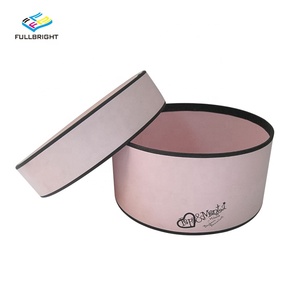 Hat Round With Lid Wholesale Luxury Custom Logo Cute Cardboard Candy Hat Paper Packaging Pink Round Floral Flower Gift Boxes With Lid