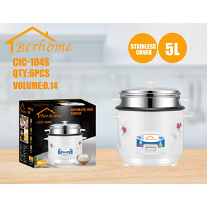Olla Arrocera Eléctrica CTRONIC de 5L con Función de Mantener Caliente, Vaporera, Taza Medidora y Carcasa de Hierro para el Hogar - Product Image 1