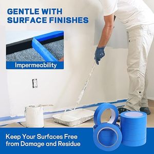 Nastro Adesivo Blu per Pittori a Rimozione Facile 14 Giorni, Sottile e Stretto per Finiture e Bordi - Product Image 5