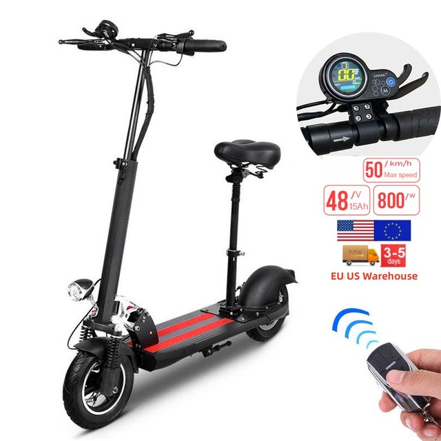 Factory Wholesale 800W 30-45km/h Fast Speed Fold 2 Wheel Electric Scooter With Seat Off Road Electro Scooter