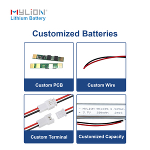 Mylion Mini 3.7V 250MAh <span class=keywords><strong>Lipo</strong></span> Pin Có Thể Sạc Lại 551245 Pouch Lithium Ion Nhỏ 7.4V 11.1V Li Polymer Gói - Product Image 2