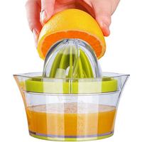 Handbediende citruspers van roestvrij staal met rasp en opvangbak, multifunctioneel, draagbaar, voor fruit en groenten, makkelijk schoon te maken