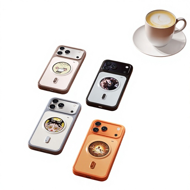 Acrylic Round-screen Multifunction Color-screen Smartphone Case Custom Image DIY Design Shockproof Mirror Plating Fuel Injection