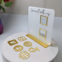 Plaque personnalisée en acrylique pour bureau, avec code QR pour les réseaux sociaux Instagram, pré-assemblée