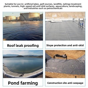 Membrane imperméable anti-infiltration en HDPE, géotextile pour l'aquaculture, étangs à crevettes et poissons, <span class=keywords><strong>film</strong></span> plastique noir anti-âge, résistant aux acides/aux alcalis - Product Image 2