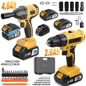 Perceuse-visseuse à chocs sans fil 3-en-1 20V avec moteur sans balais, mandrin de 2 pouces, couple de 430 Nm, qualité industrielle, pour bricolage, modèle CW-20B-2 - Product Image 1