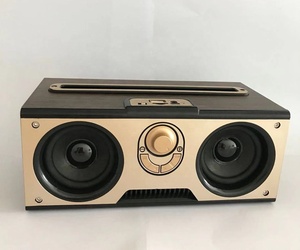 A023 Caja de Madera para Altavoces, Enceinte Bois, Altavoces Mini Oldschool, Boombox Inalámbrico, Radio Retro de Madera, Altavoz Bluetooth - Product Image 6