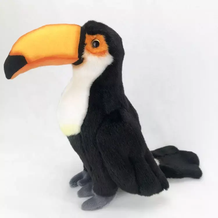 Travesseiro de pelúcia toucan simulado personalizado, pássaro, animais de pelúcia, brinquedos