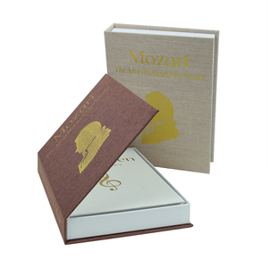 Goldlogo Moderner minimalisti scher Stil Öffnungs bare magnetische Dekoration Home Dekorative Bücher Dekorative Leinen-Kunst bücher - Product Image 2