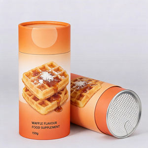 Sustainable Paper Tube with Metal Lid Custom Kraft Composite Canister for Tea Coffee <b>Spice</b> Packaging OEM ODM - Product Image 4