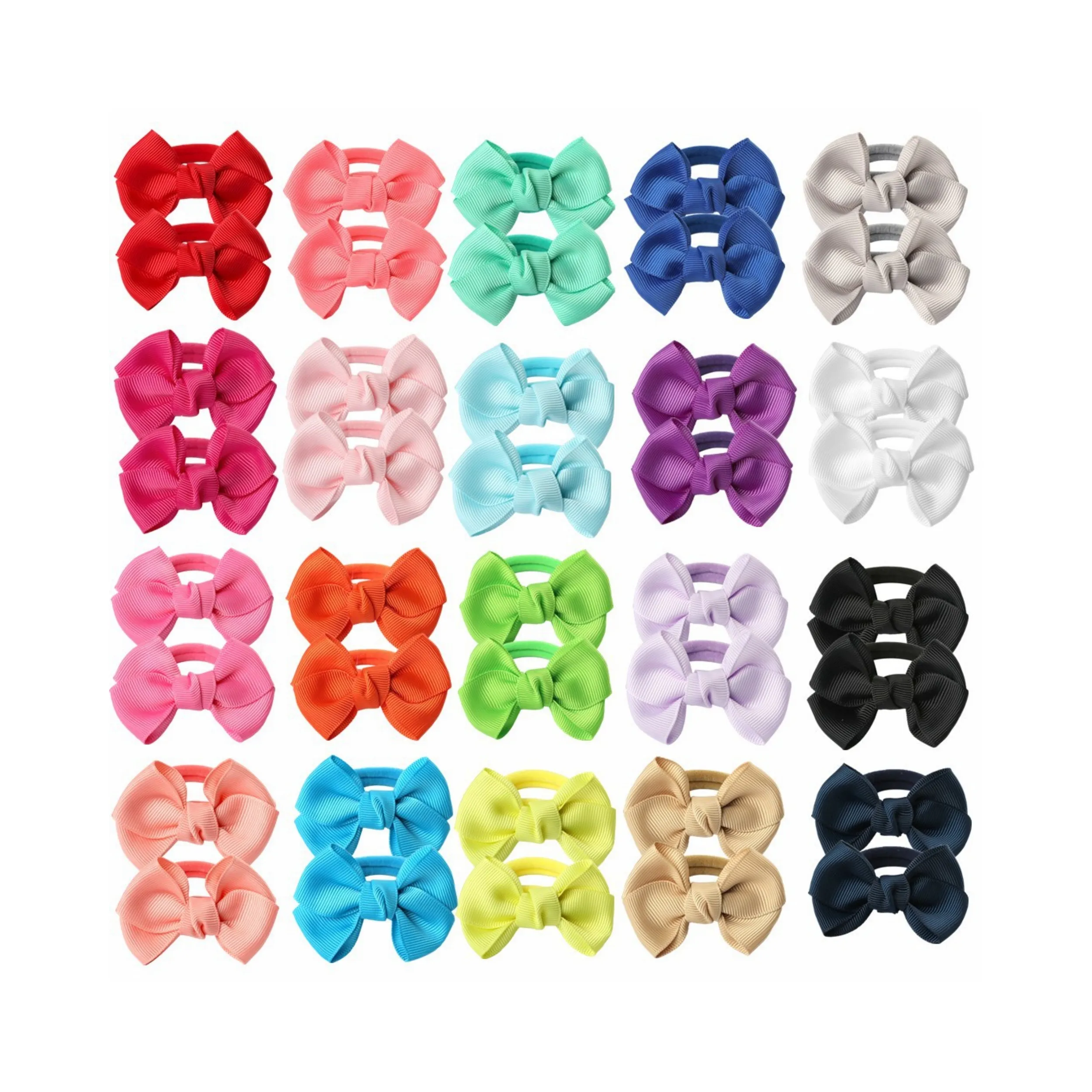 Hair Accessories For Kids Cute Fabric 2.5inch Ribbon Bow Hair Accessories Hair Ties For Kids Girls With Great Price