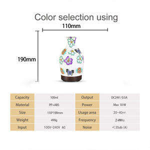 Nouvel arrivage de bouteille de vin ultrasonique sept couleurs humidificateur de fleur de papillon de table électrique écologique pour usage domestique - Product Image 2