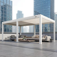 Pergola moderne en aluminium à lames orientables, couverture de patio imperméable, nouveau design de pergola en aluminium à lames orientables