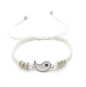Finestyle Pulsera, соответствующий Yin Yang, регулируемый шнур, ювелирные изделия, подарочные браслеты в стиле бохо - Product Image 4