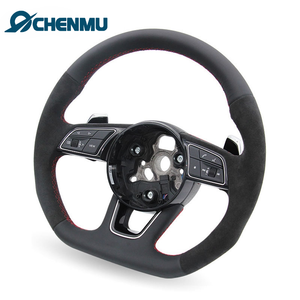 Volante Deportivo de Cuero Nuevo de Alta Calidad de Fábrica para <span class=keywords><strong>Audi</strong></span> A4 B9 <span class=keywords><strong>RS3</strong></span> <span class=keywords><strong>A5</strong></span> S6 Q3 Q8 - Product Image 1