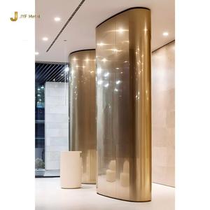 Cache-colonne moderne personnalisé en acier inoxydable EX328 pour mur décoratif architectural, design d'intérieur en appartement et villa - Product Image 1