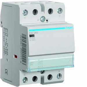 ESC263 Personalizzabile con contattore standard Hager 2 NO 230 V AC 63 A 3 moduli DIN - Product Image 1