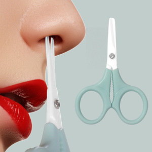 Ciseaux portables en céramique pour bébés, tondeuses à sourcils anti-rouille, tondeuses à poils de nez à pointe ronde, petits outils de beauté pour - Product Image 1