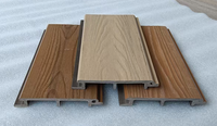 Panneau mural en composite bois-plastique (WPC) moderne, imperméable, ignifuge, pour usage extérieur en entrepôt/bureau, à lattes cannelées