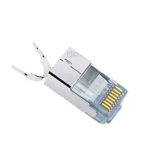 Gcabling FTP blindé 8P8C prise réseau rj 45 conectores cat 6a connecteurs ethernet cat6a <span class=keywords><strong>rj45</strong></span> connecteur <span class=keywords><strong>avec</strong></span> clip - Product Image 1